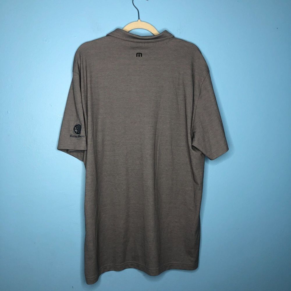 4/$25 Travis Mathew Polo Shirt Mens XXL Gray Stripe Casual Golf Athletic - Picture 7 of 9